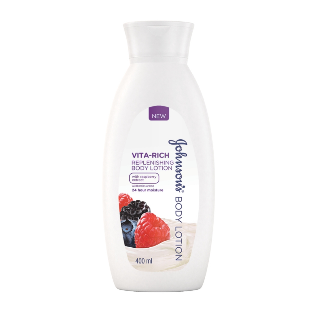 JOHNSON’S® Body Care Vita-Rich Replenishing Body Lotion with Raspberry extract